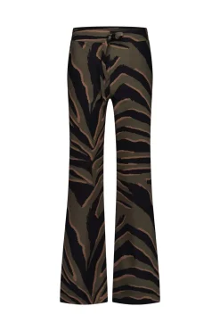 Abigail zebra trousers - black/new army