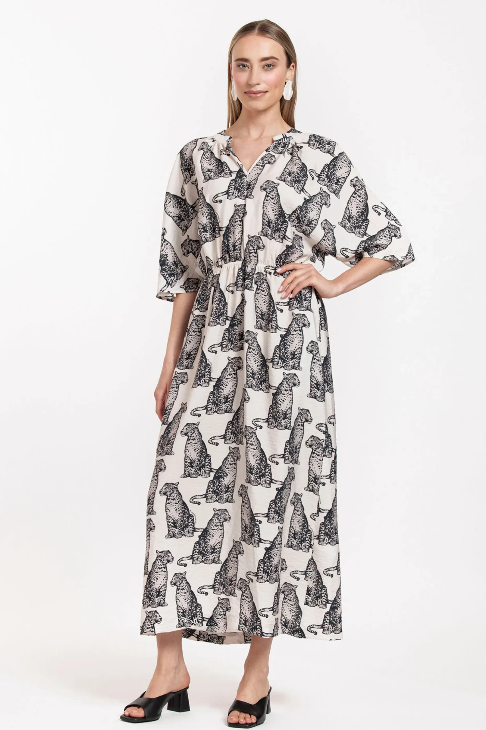 Alina panther dress - kit/black