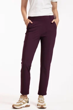 Anna bonded trousers - blackberry