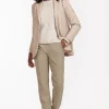 Anna bonded trousers - latte