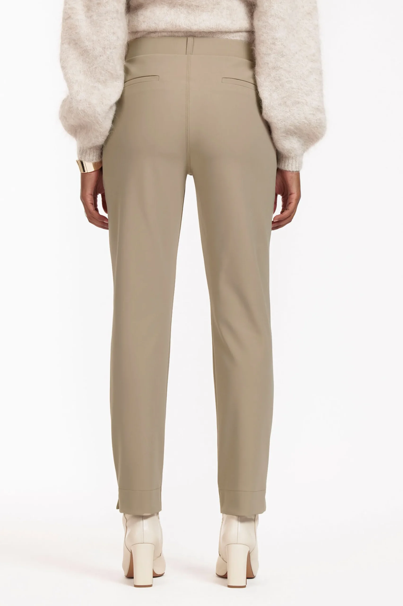 Anna bonded trousers - latte