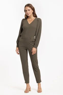 Anna bonded trousers - new army