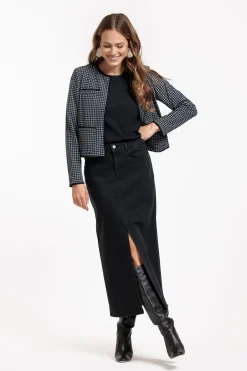 Annebella denim skirt - black