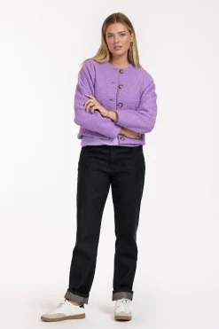 Ava gold trousers - black