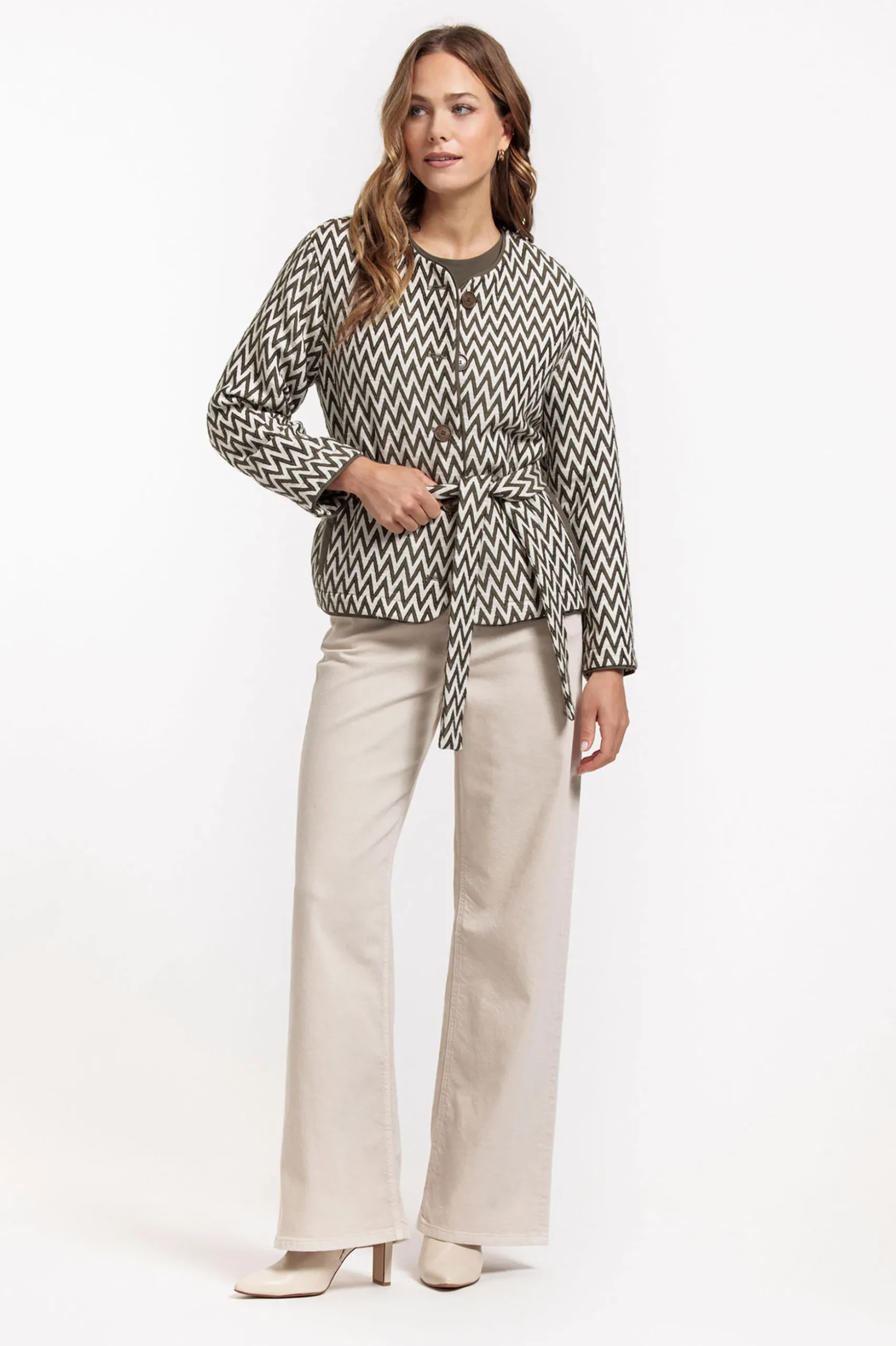 Azra zig zag jacket - new army/kit