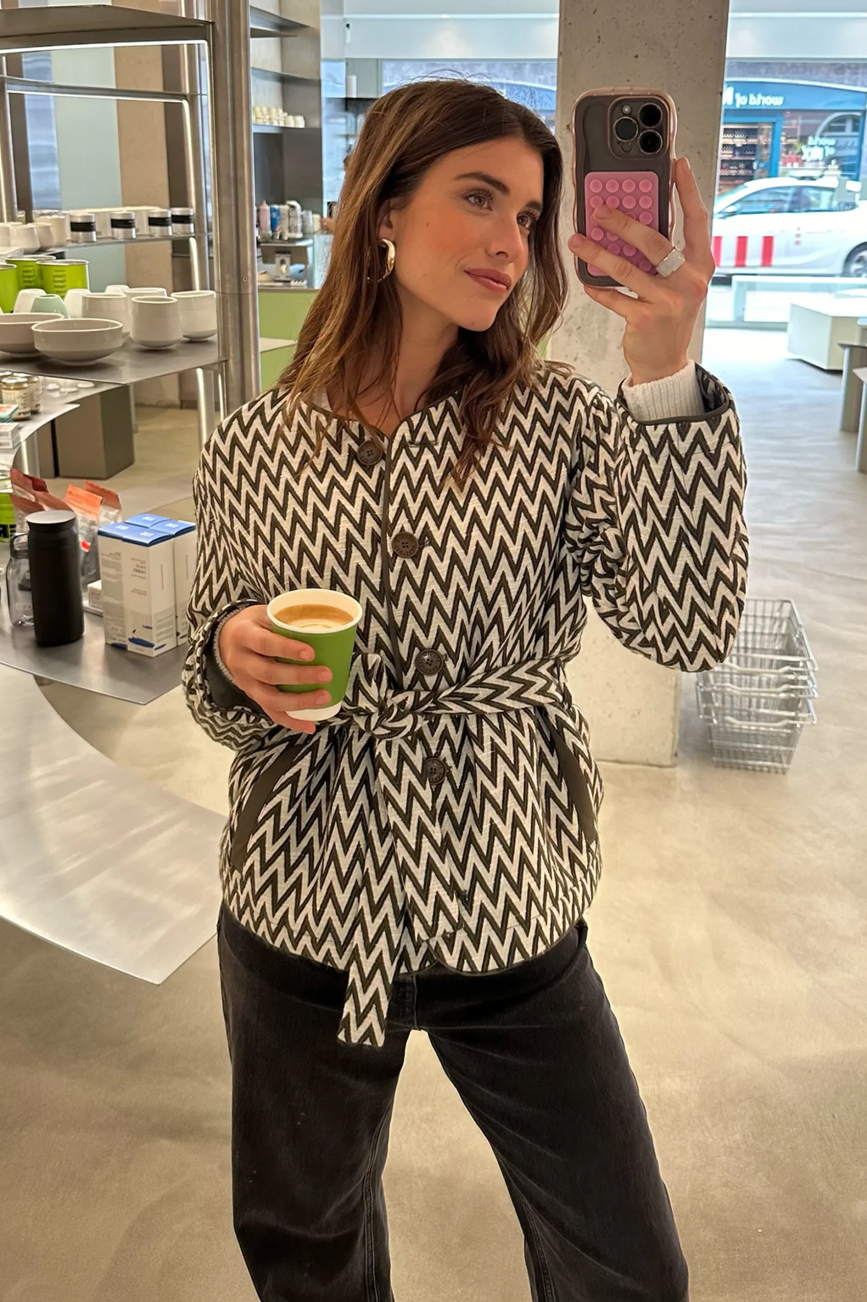Azra zig zag jacket - new army/kit