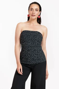 Bandeau irr dot top - black/off white