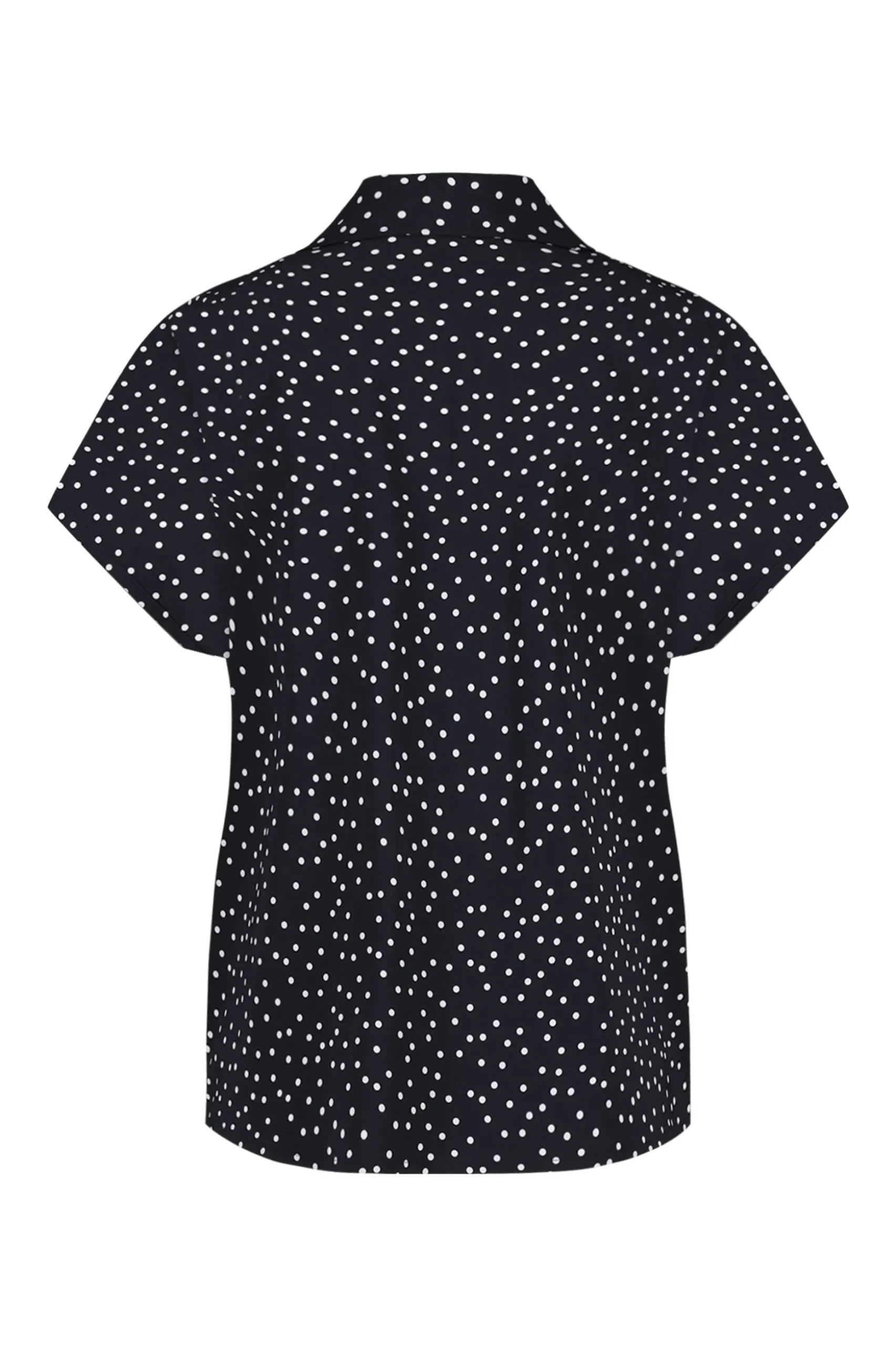 Barb irr dot blouse - black/off white