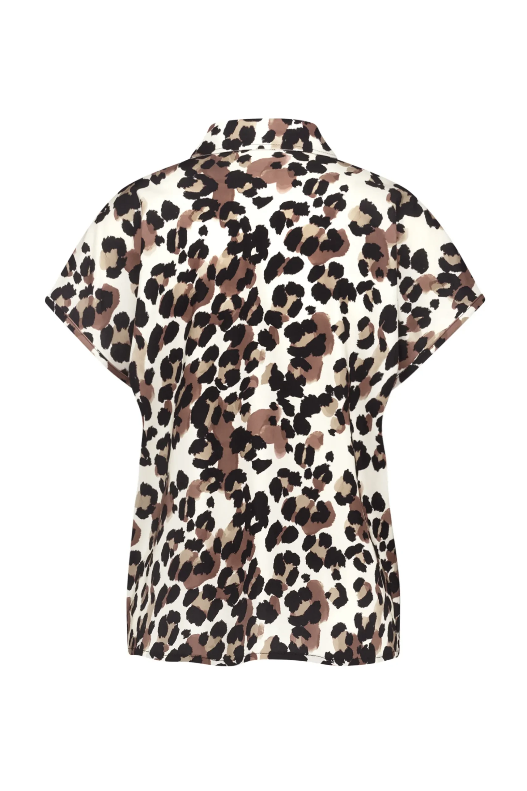 Barb leopard blouse - kit/chocolate