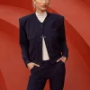 Bernize mini check bomber - dark blue/black