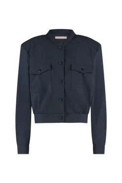 Bernize mini check bomber - dark blue/black