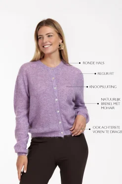 Bibi mohair cardigan - lila