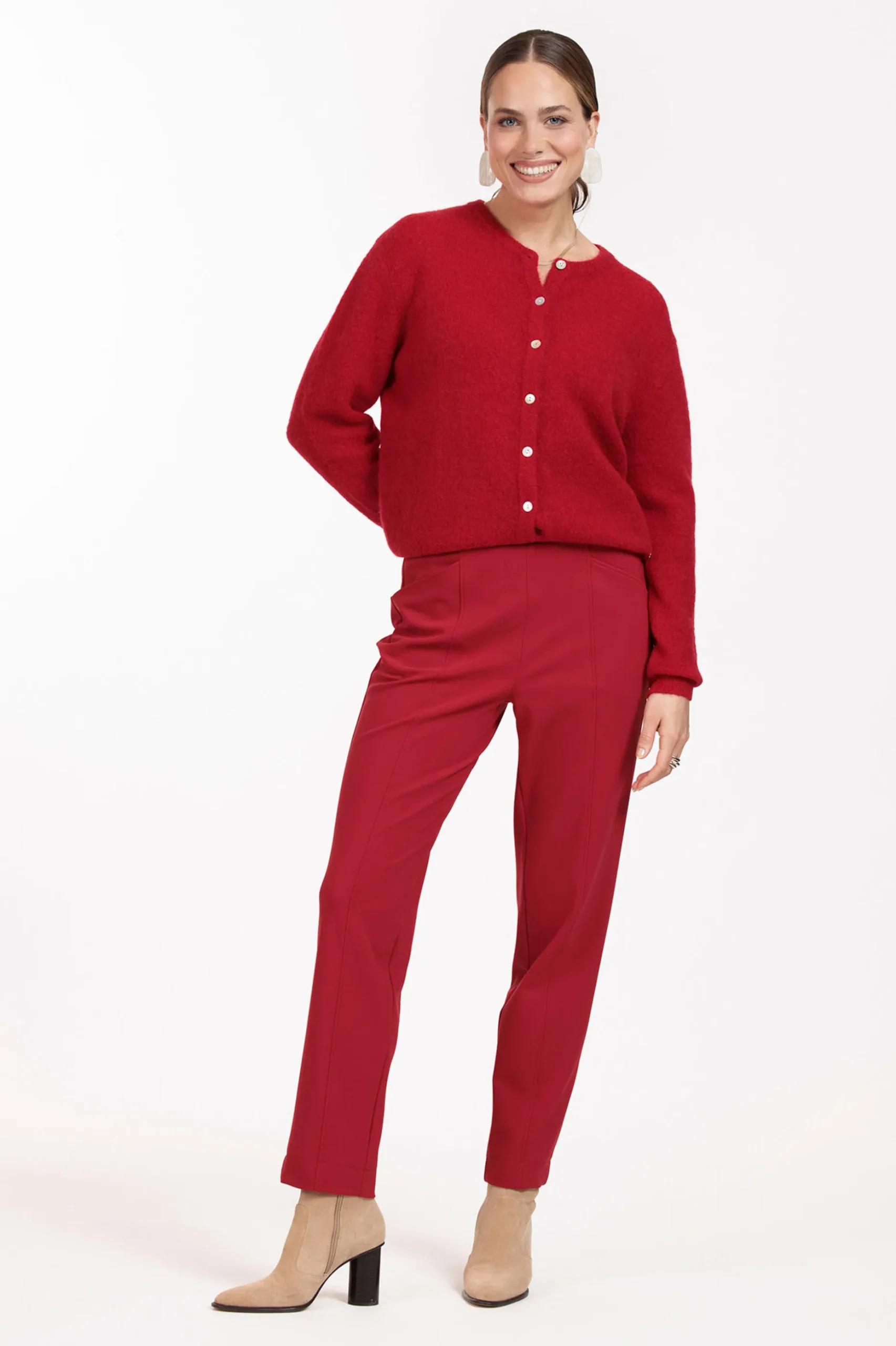 Bibi mohair cardigan - red