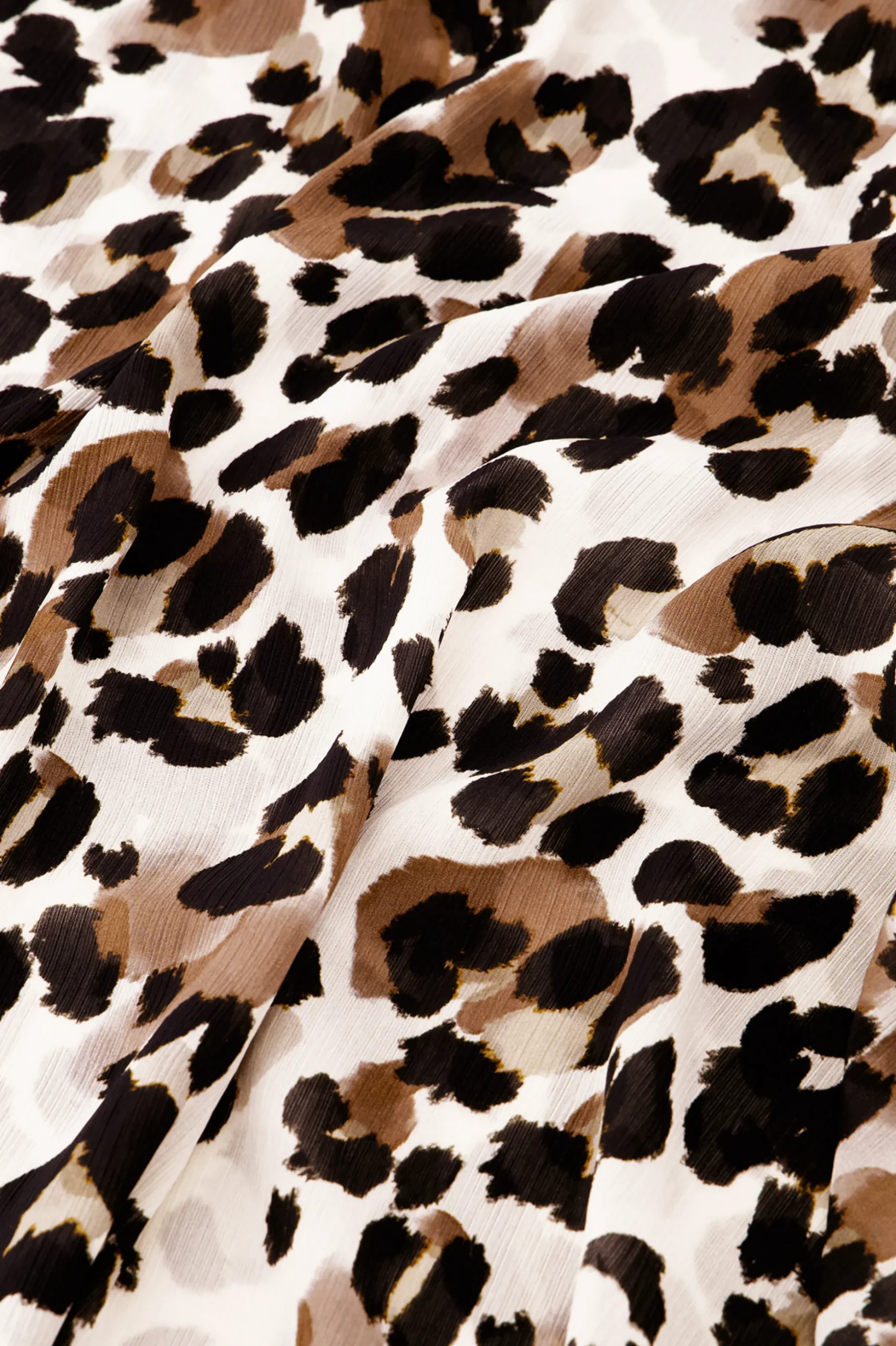 Birgit leopard crepe dress - kit/chocolate