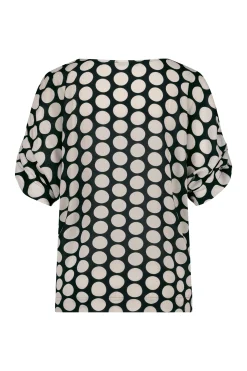 Birgitta dot top - black/off white