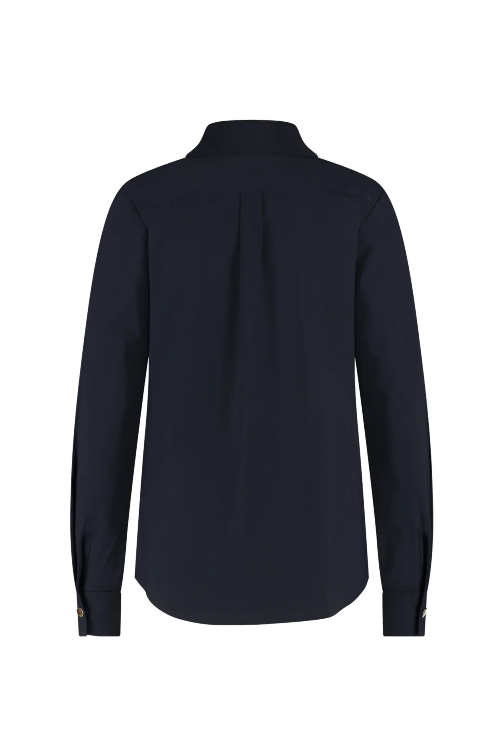 Bobby gold button blouse - dark blue
