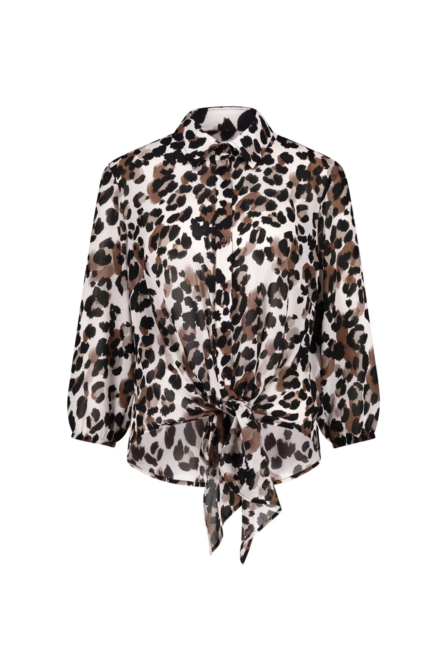 Bobby leo knot blouse - kit/chocolate