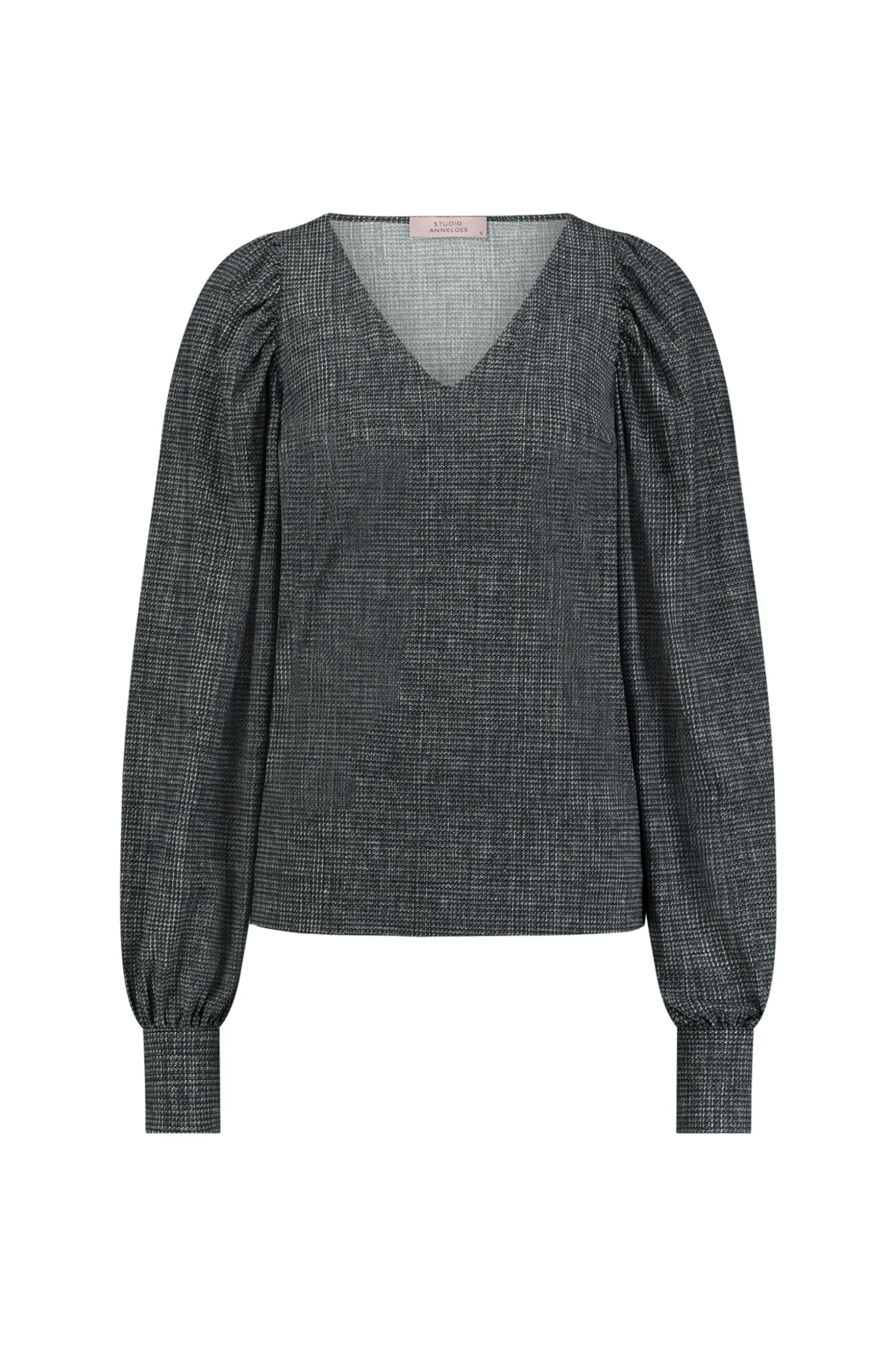 Bodi tweed top - black/off white