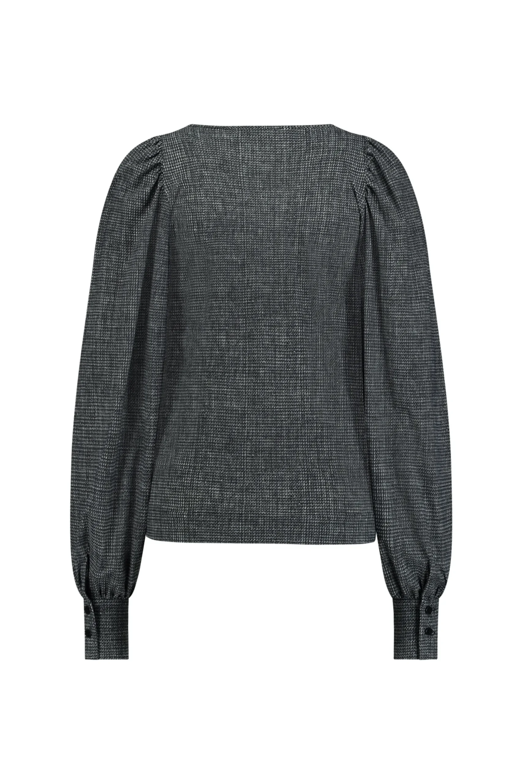 Bodi tweed top - black/off white