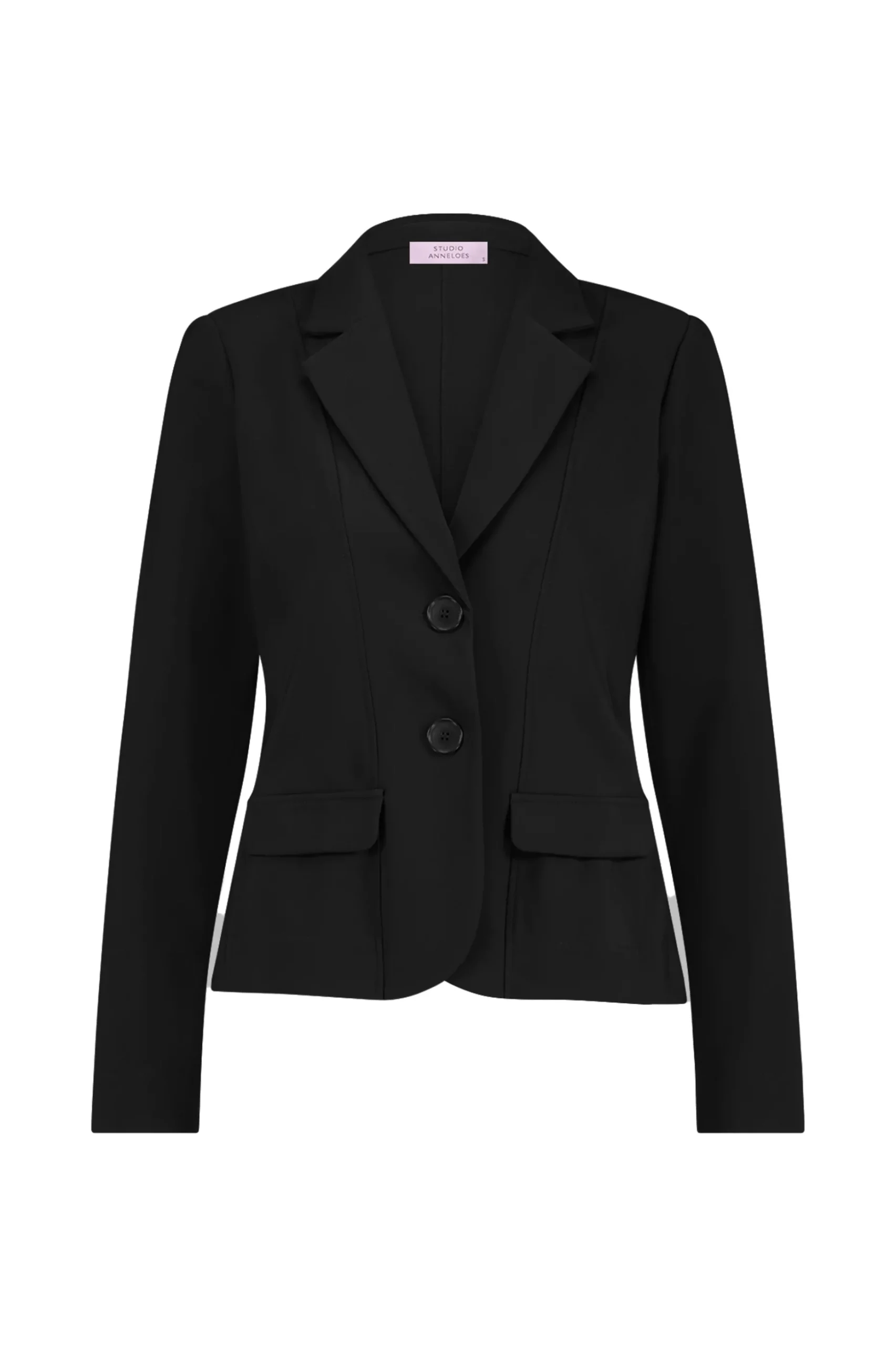 Bright bonded blazer - black