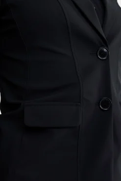 Bright bonded blazer - black