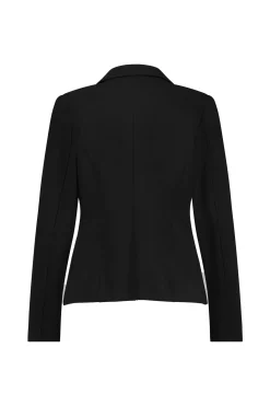 Bright bonded blazer - black