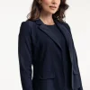 Bright bonded blazer - dark blue