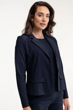 Bright bonded blazer - dark blue