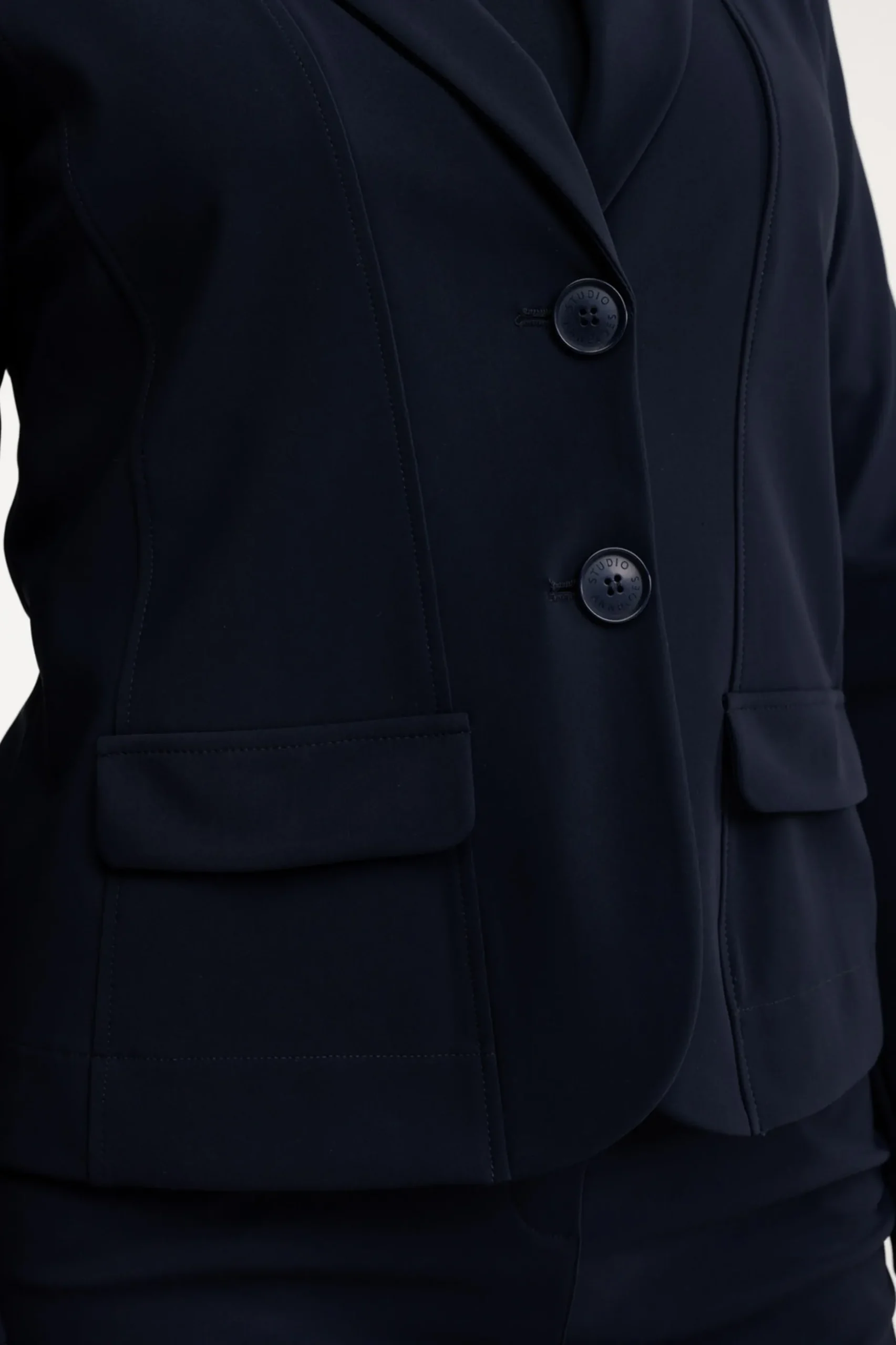Bright bonded blazer - dark blue