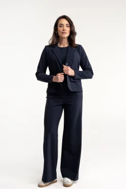 Bright bonded blazer - dark blue