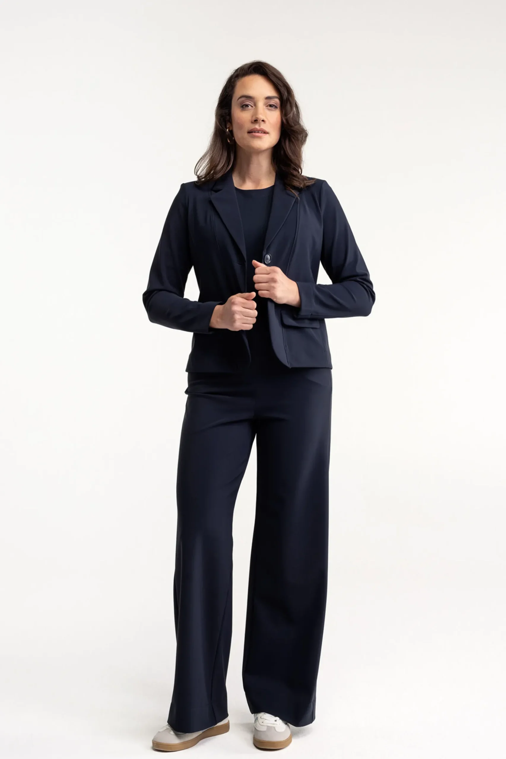 Bright bonded blazer - dark blue