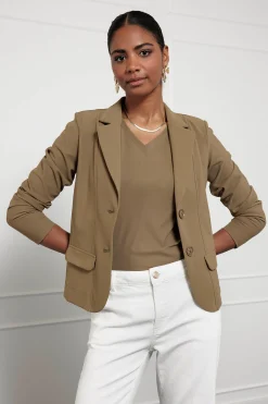 Bright bonded blazer - earth
