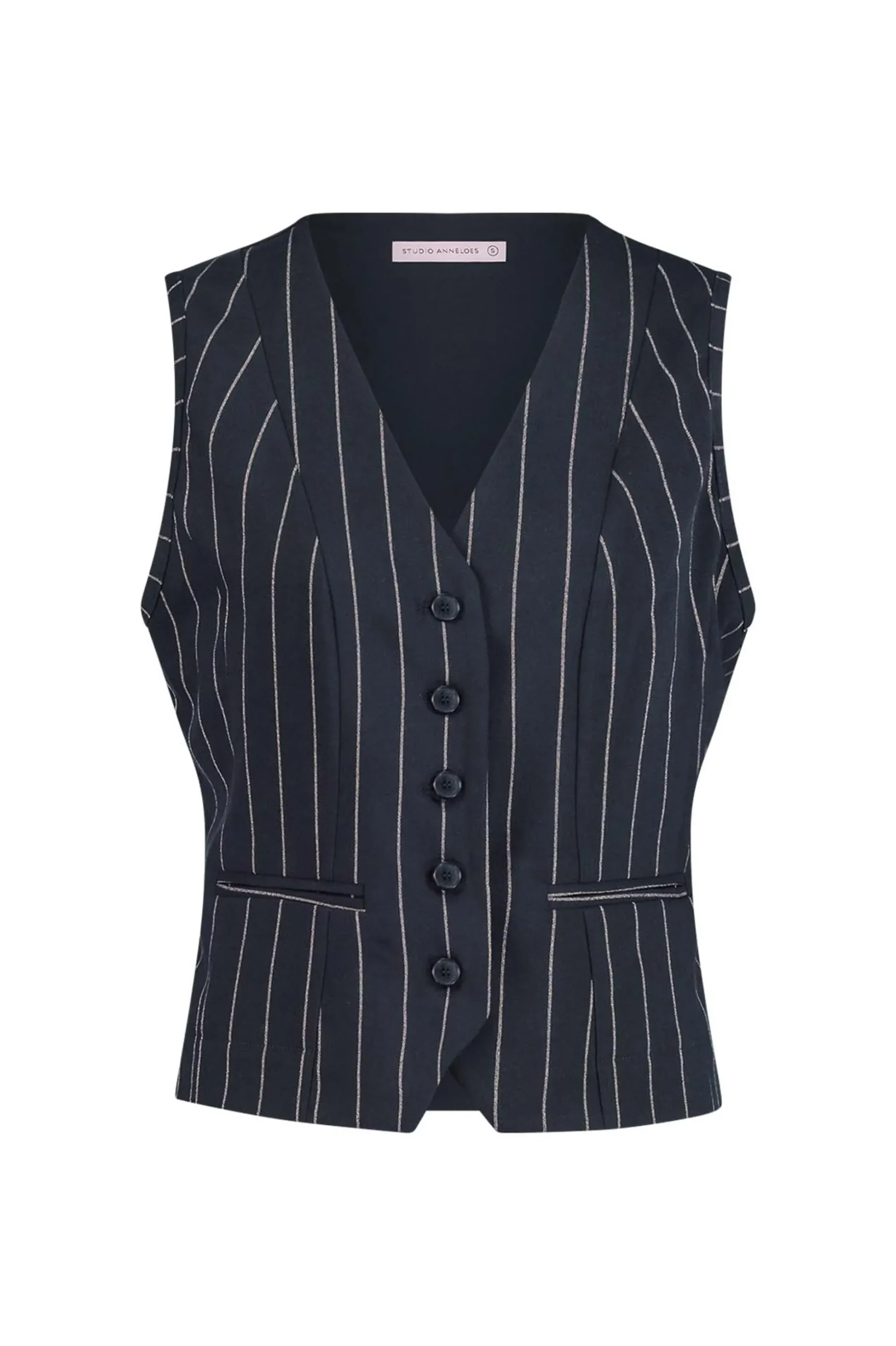 Bruno gold stripe gilet - darkblue/gold