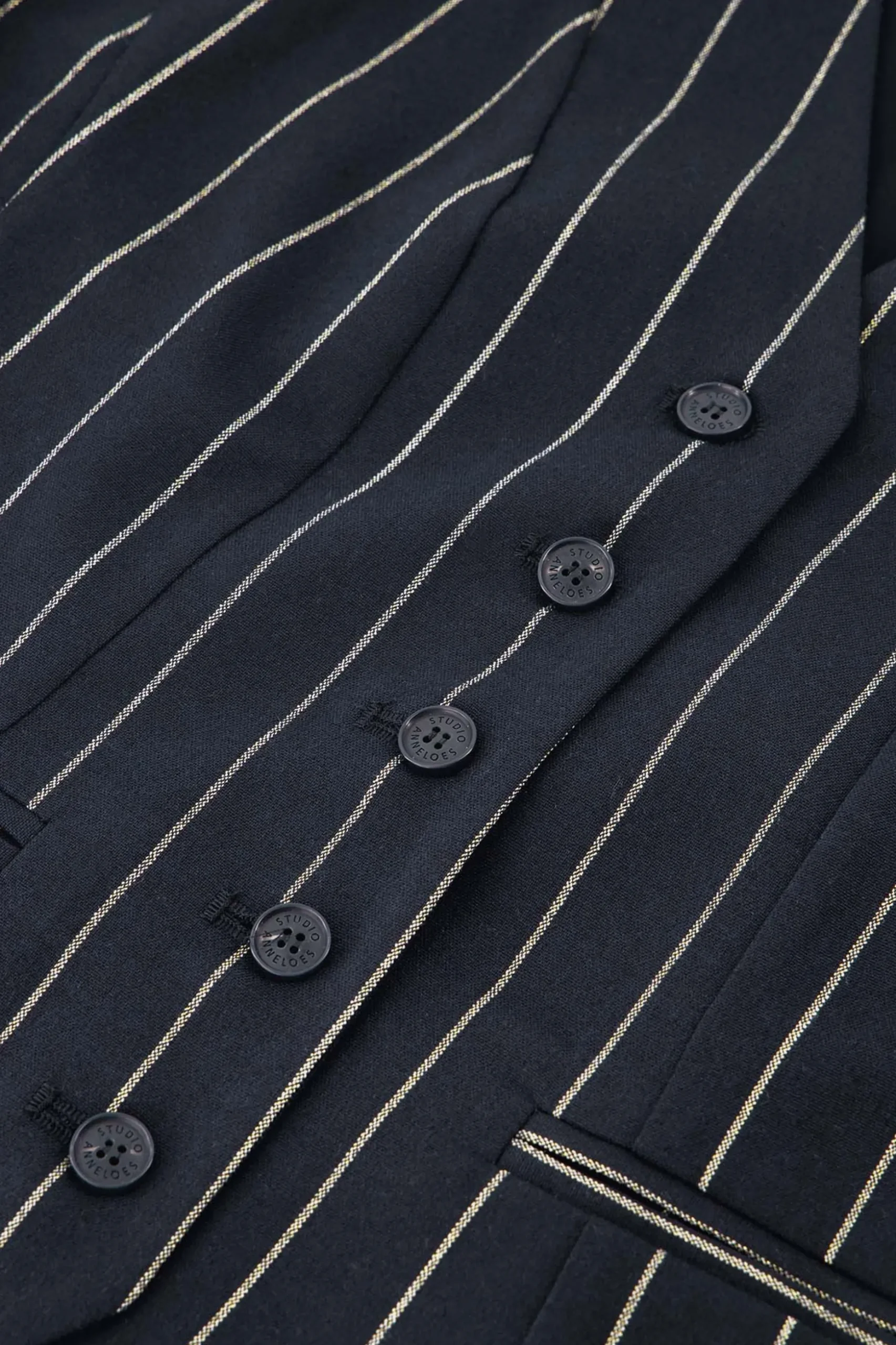 Bruno gold stripe gilet - darkblue/gold