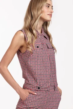 Burnice check jumpsuit - multi color