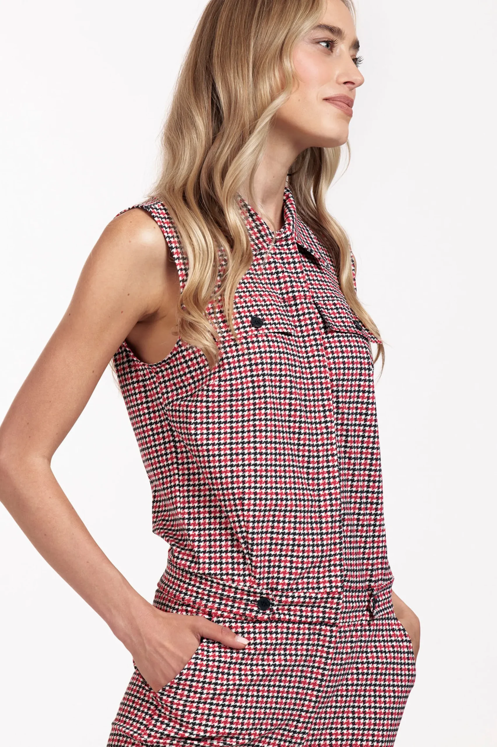 Burnice check jumpsuit - multi color