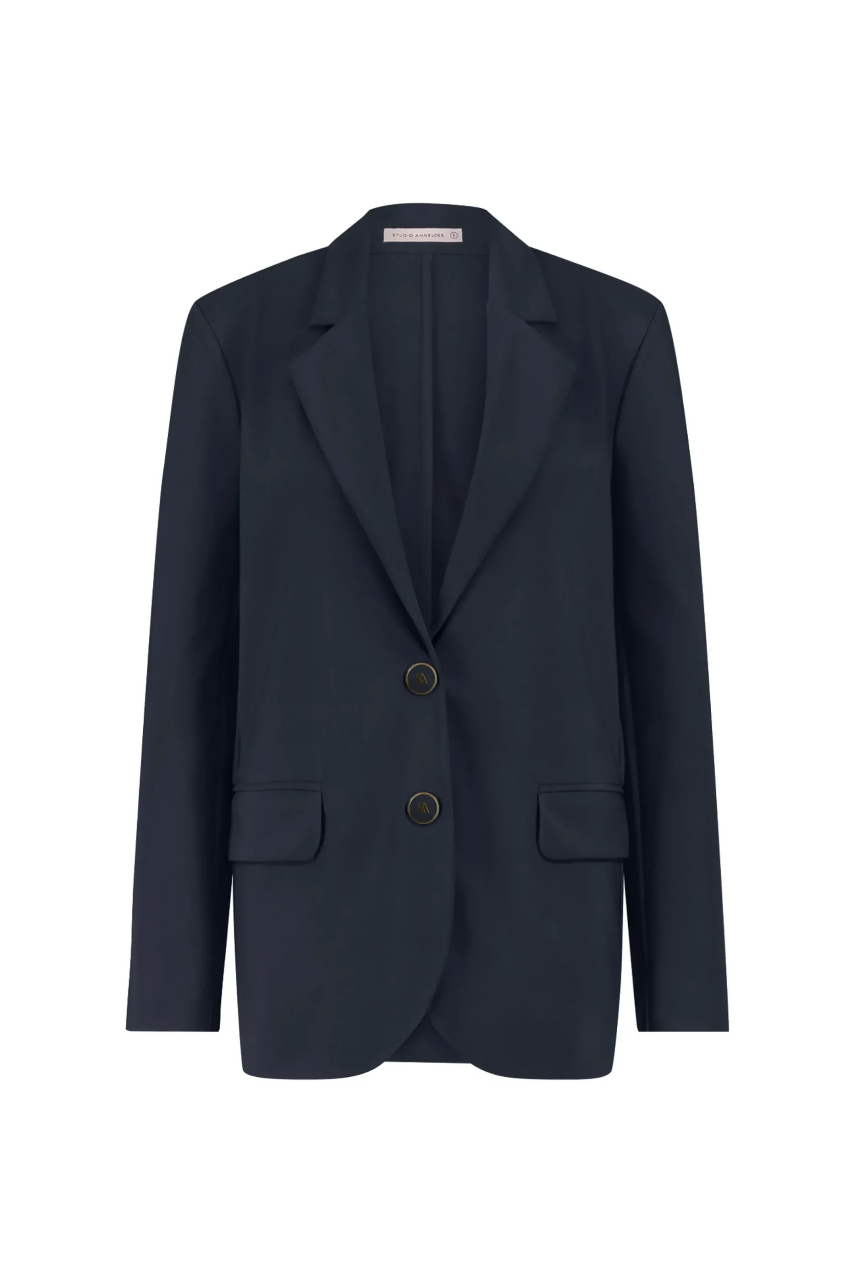Camille button blazer - dark blue