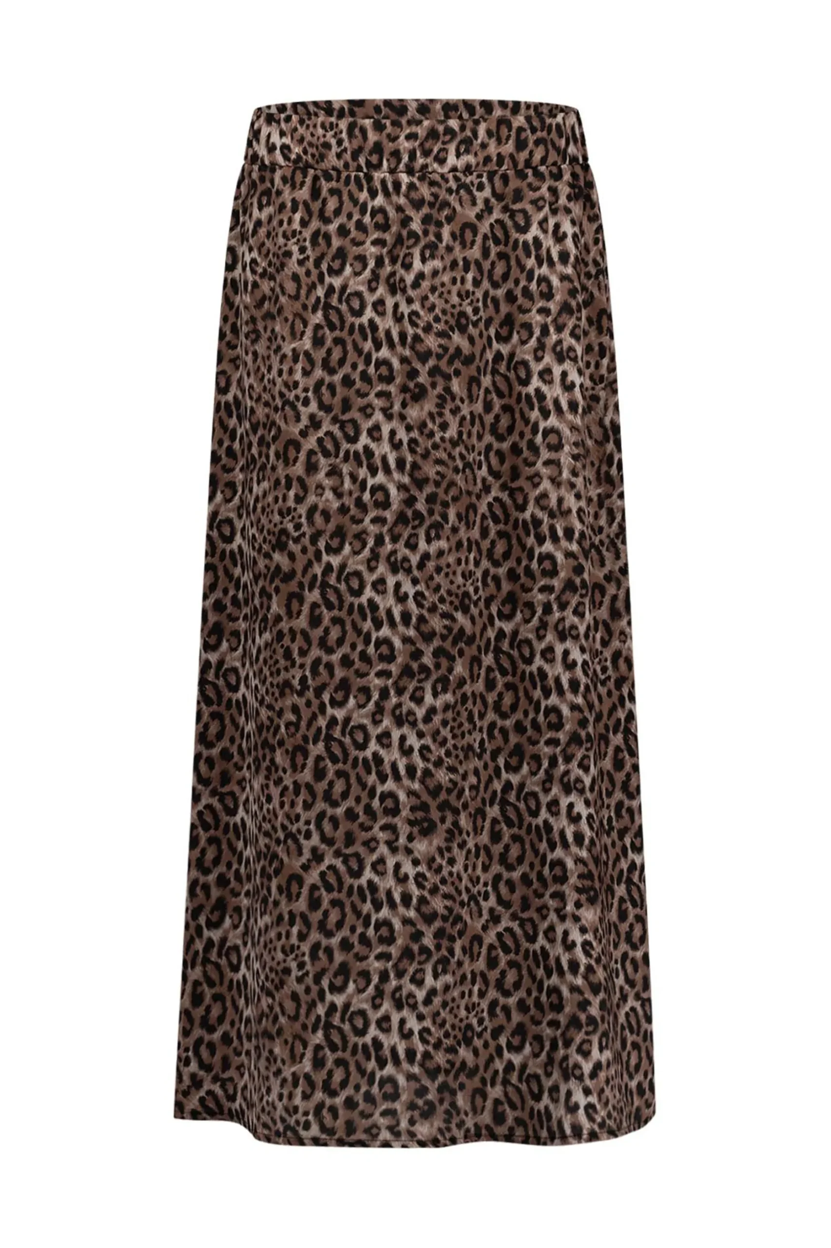 Caran satin animal skirt - chocolate/black