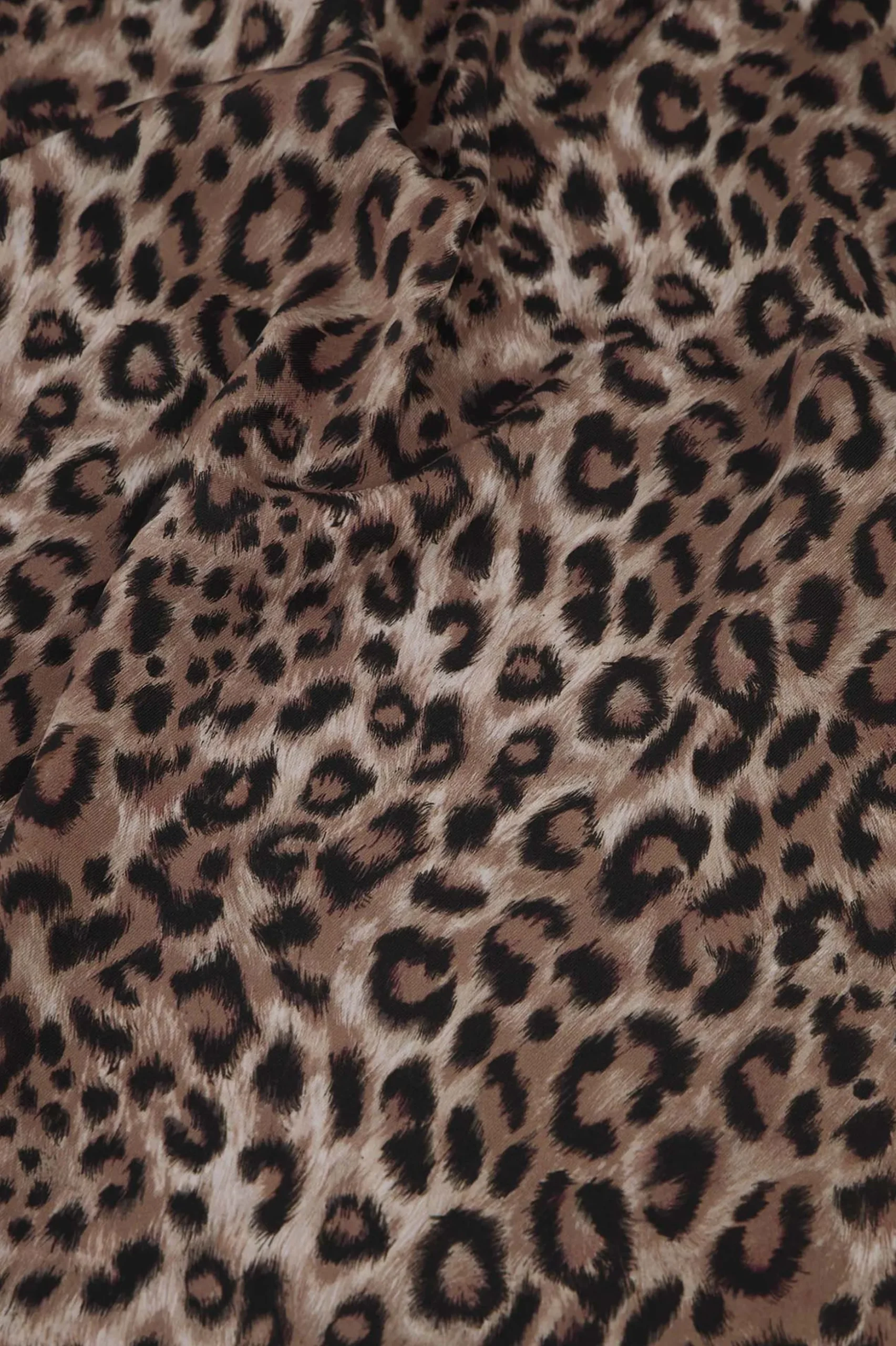 Caran satin animal skirt - chocolate/black