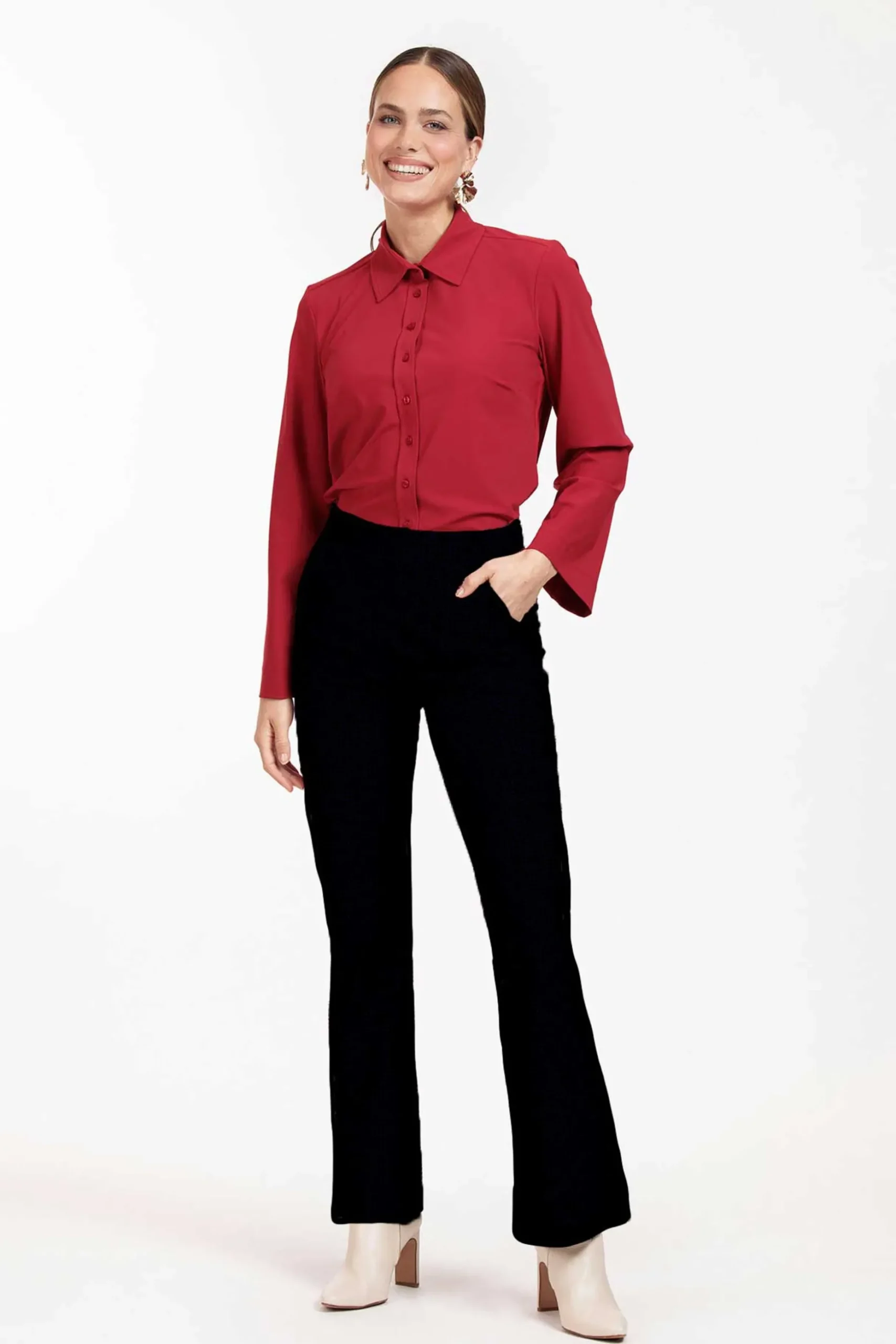 Caress blouse - dark red