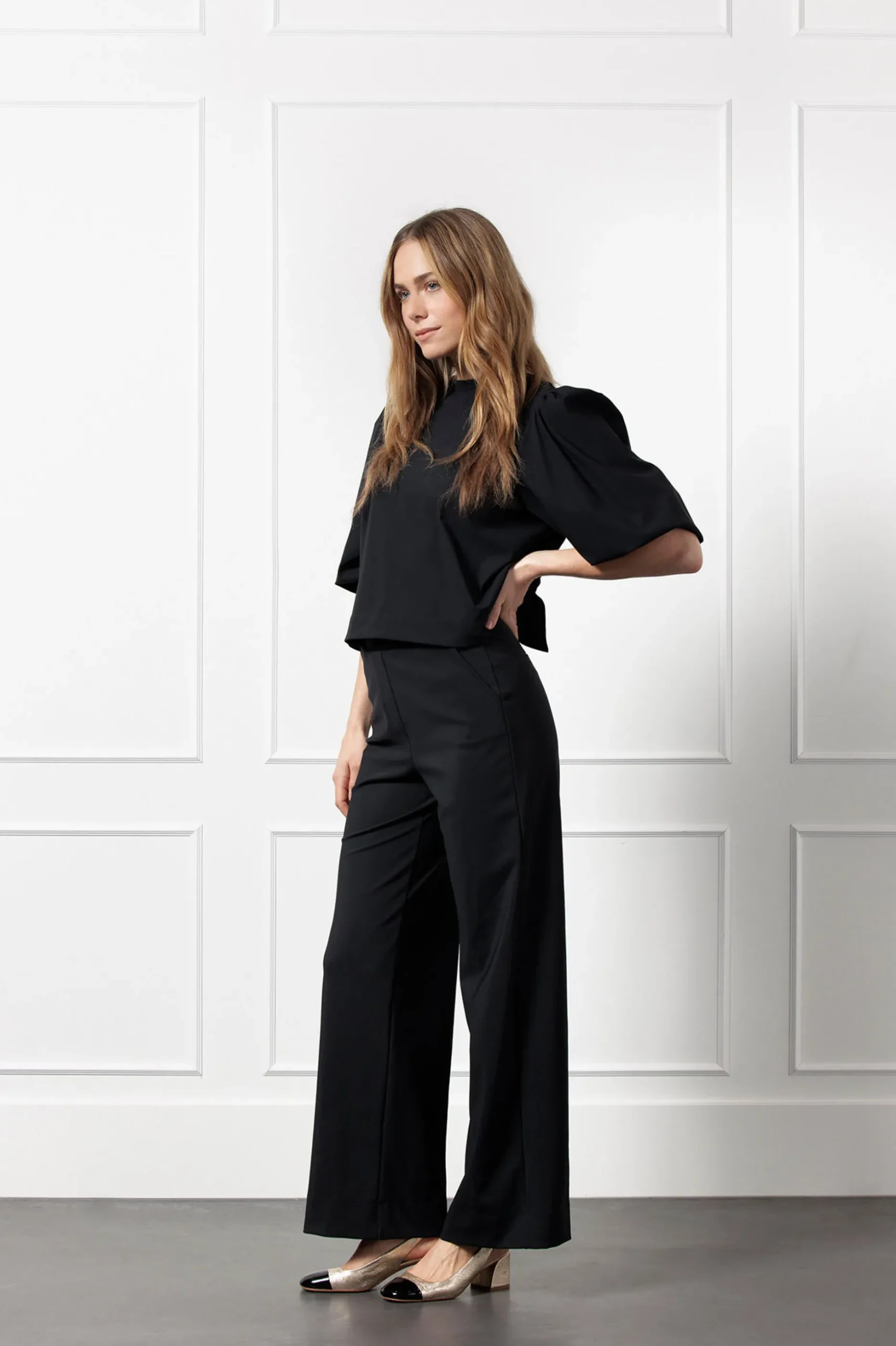 Celine 2way blouse - black