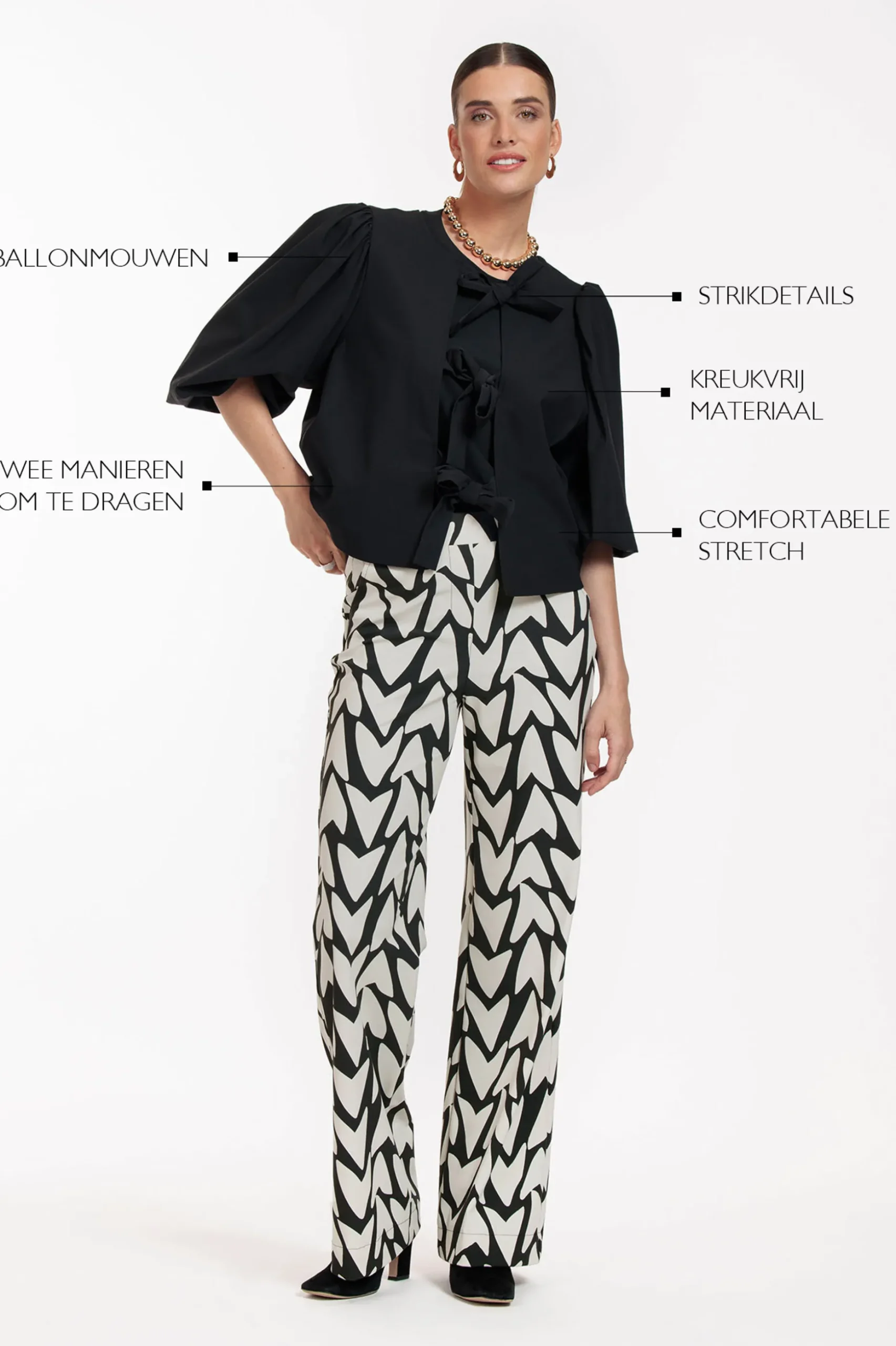 Celine 2way blouse - black