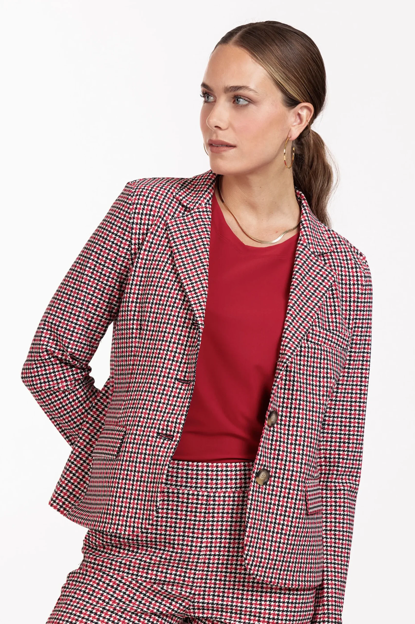 Chant check blazer - multi color