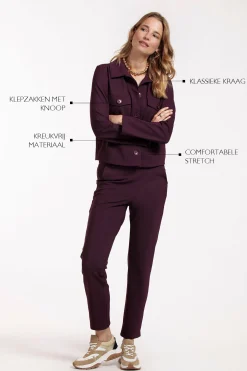 Claire bonded Jacket - blackberry