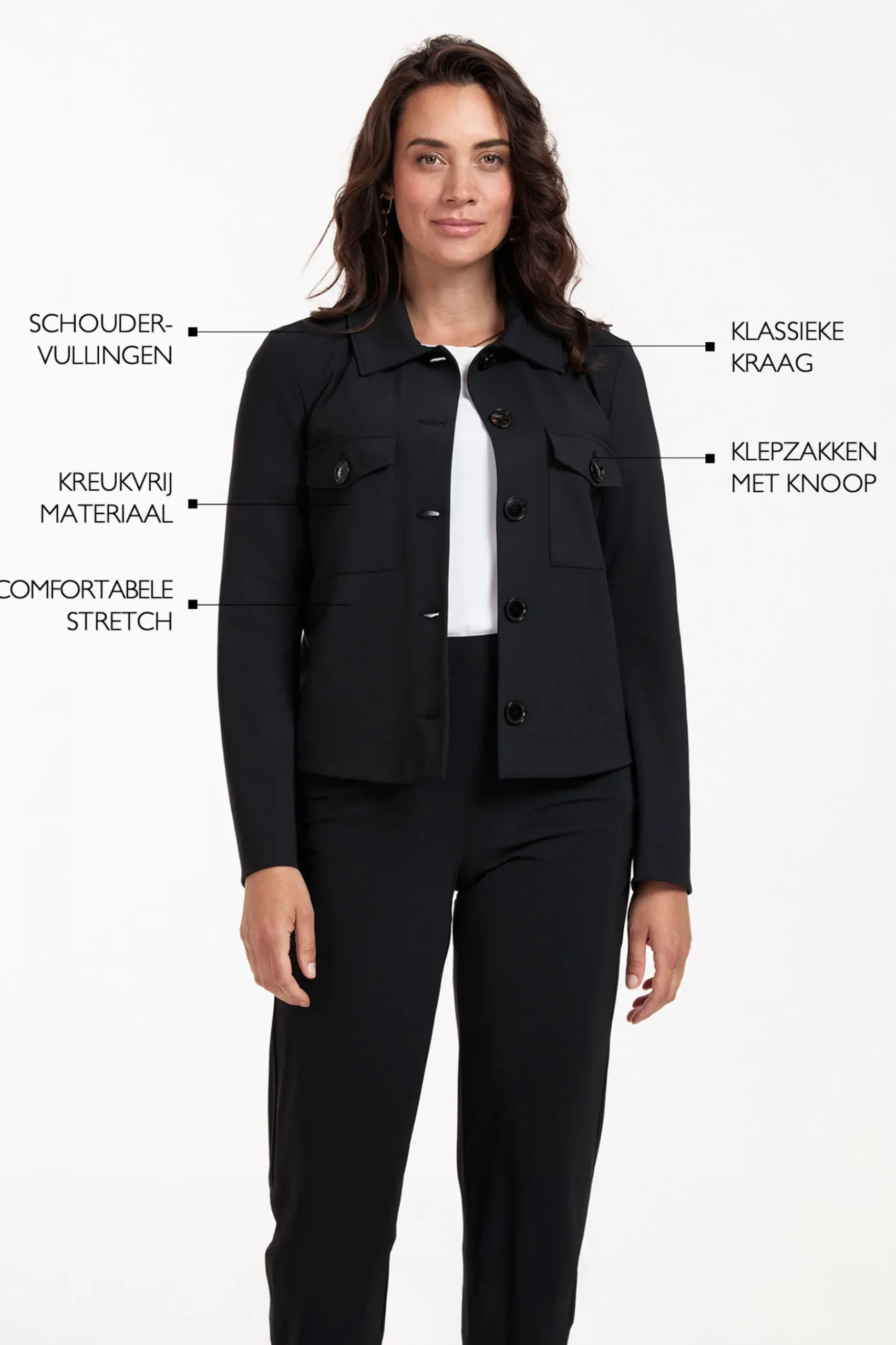 Claire bonded jacket - black