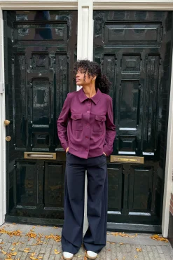 Claire bonded Jacket - blackberry