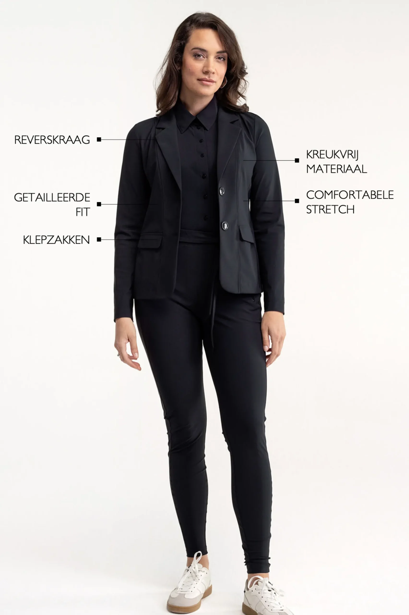 Clean blazer - black