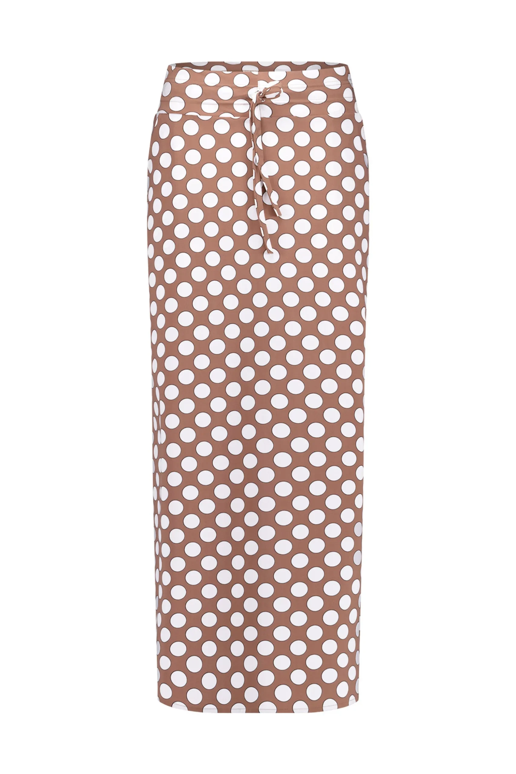 Cloe dot skirt - chocolate/off white