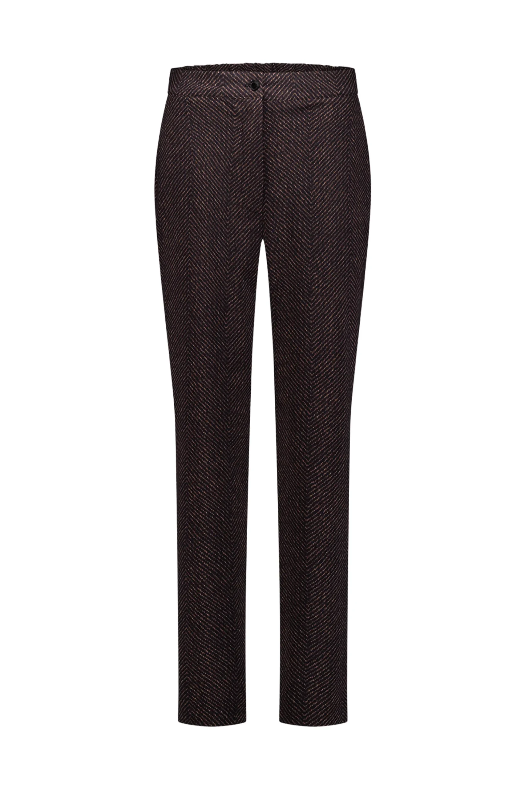 Collins herringbone trousers - black/espresso