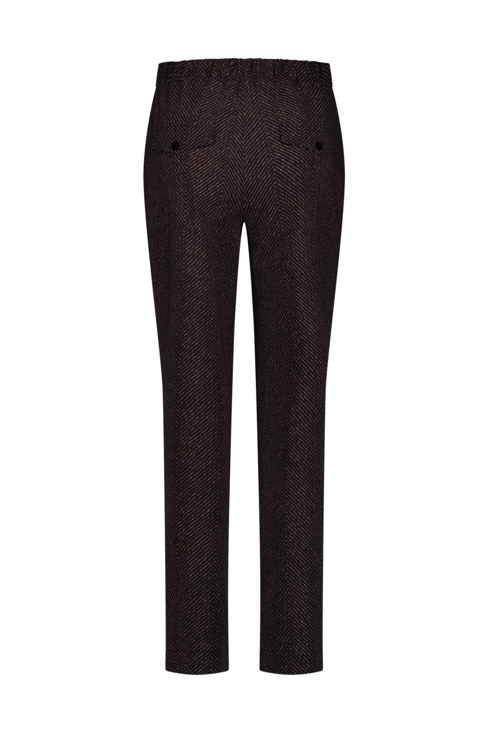 Collins herringbone trousers - black/espresso